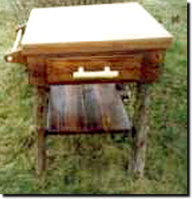Pine Top Round Top Table with Cedar Chairs