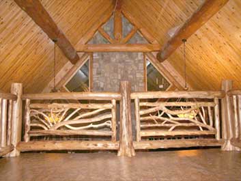 Custom Birch Bark Railings