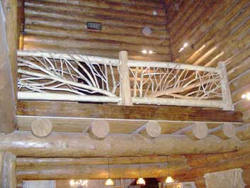 Custom Birch Bark Railings