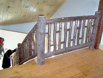 Rustic Twig Log Banisters