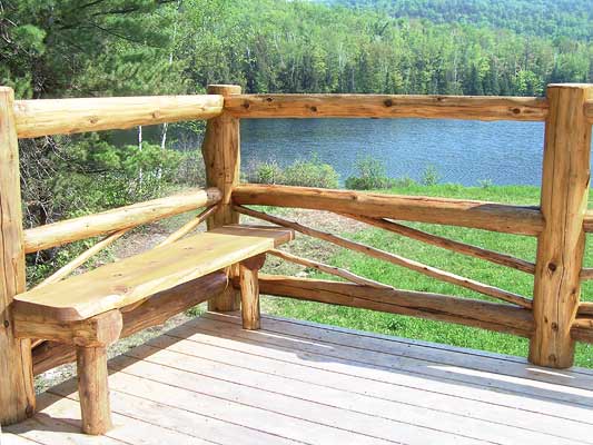 Custom Birch Bark Railings
