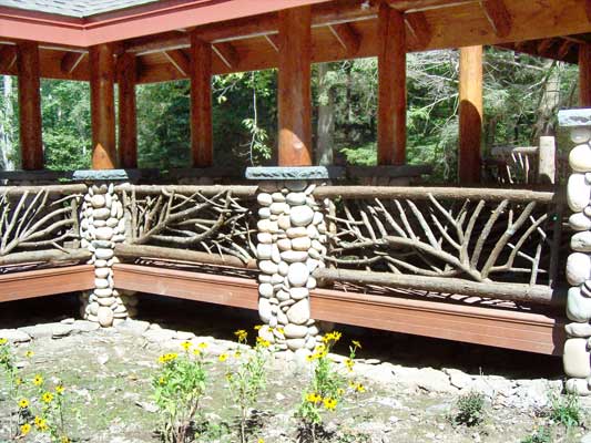 Rsutic Twig Log Banisters